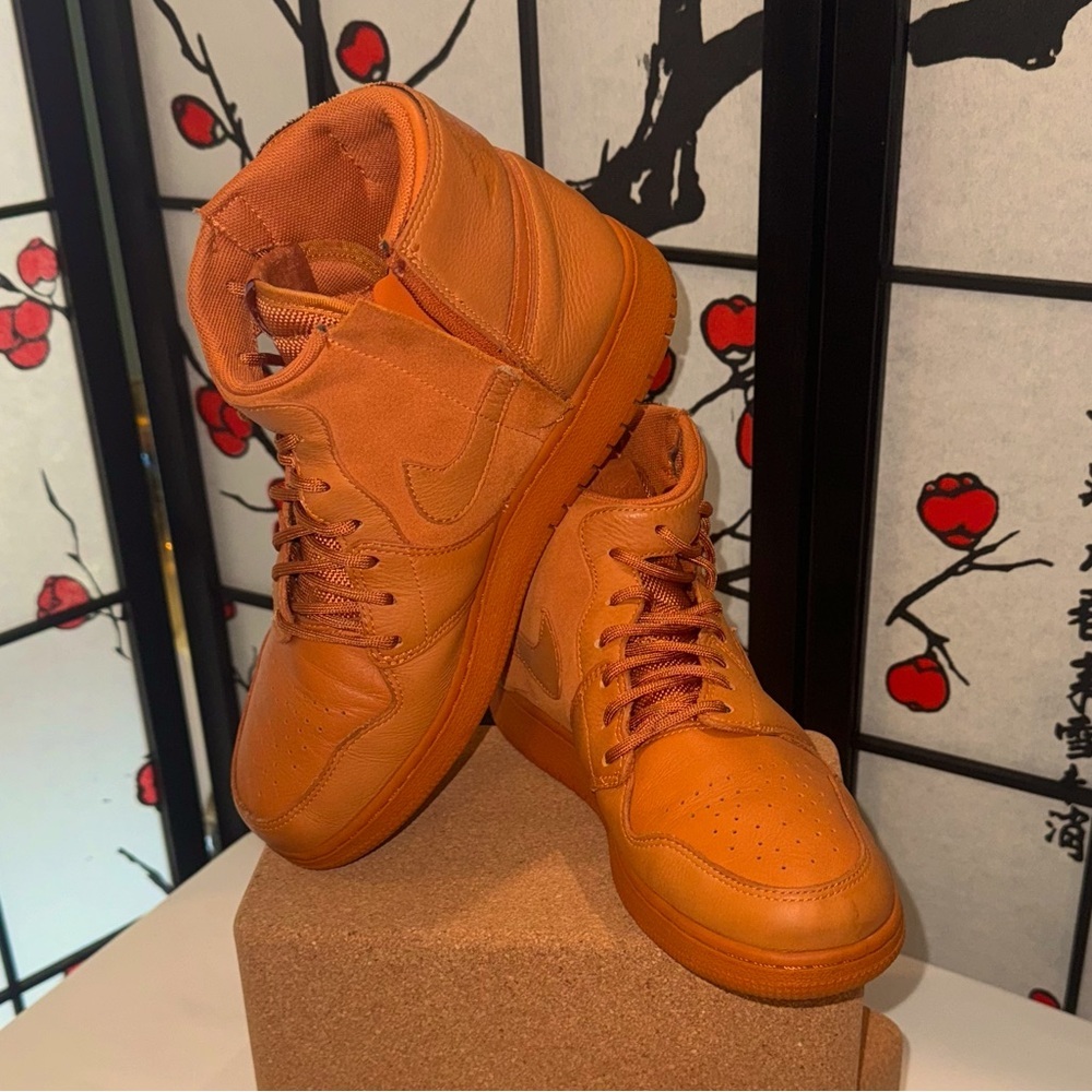 Nike Air Jordan 1 Rebel XX 7 A01530 800 Cinder Orange Side Zipper Athletic Shoes